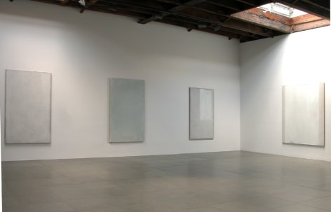 Installation view of Paintings, John Zurier; Jason Fox; Richard Allen Morris, 2010 at Peter Blum Chelsea.