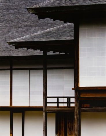 Middle Shoin, right, and the New Goten, left, viewed from the east, Broad Veranda of the Music suite in the middle, 1981