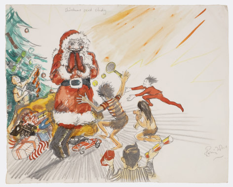Ronnie Wood Christmas Card Study