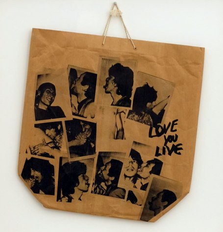 Andy Warhol Promotional paper shopping bag for The Rolling Stones 1977 LP, &quot;Love You Live&quot; designed by Andy Warhol, 1977