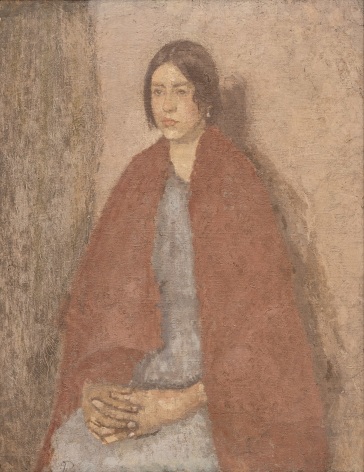 Gwen John &ldquo;Young Woman in a Red Shawl&rdquo;, ca. 1920