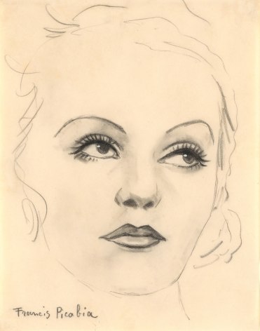 &ldquo;Portrait de Carole Lombard&rdquo;, ca. 1941-1942, Pencil, gouache on paper
