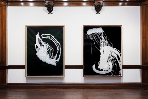 Sigmar Polke, Pour Paintings on Paper, London, 2017, Installation Image 9