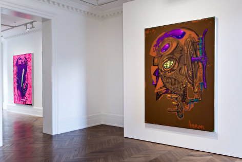 Aaron Curry, Paintings, London, 2014, Installation Image 4