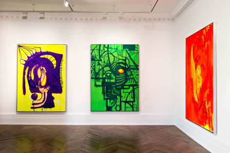 Aaron Curry, Paintings, London, 2014, Installation Image 6