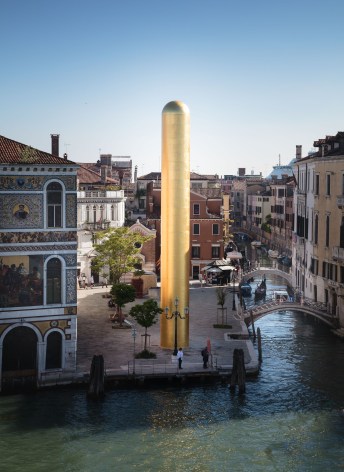 James Lee Byars, The Golden Tower, Campo San Vio, Venice, 2017, Installation Image 3