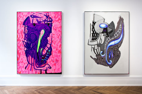 Aaron Curry, Paintings, London, 2014, Installation Image 1