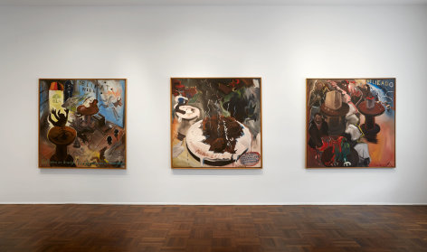 J&ouml;rg Immendorff, Caf&eacute; Deutschland, New York, 2014, Installation Image 2