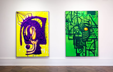 Aaron Curry, Paintings, London, 2014, Installation Image 7