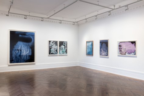 Sigmar Polke, Pour Paintings on Paper, London, 2017, Installation Image 4