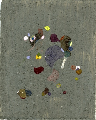 Afra Al Dhaheri, St. Ives Hair Drawing 8, 2019, Hair, watercolor and matte medium on paper, 13 x 16 cm