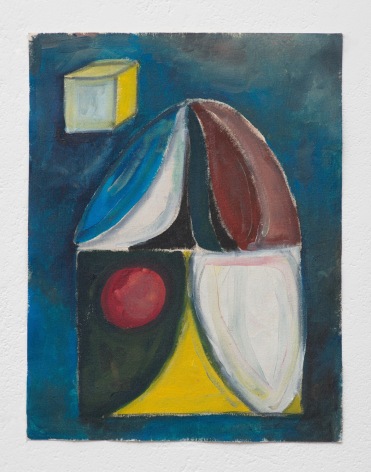 Ana Mazzei, Cage: block, 2023-2024, Oil and pastel on canvas, 51.4 x 39.5 cm
