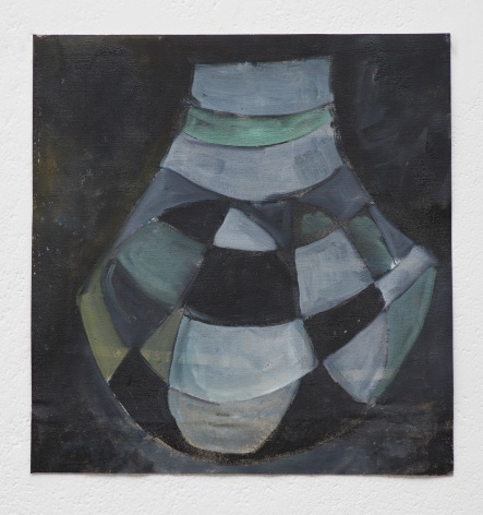 Ana Mazzei, Vase: modern, 2023-2024, Oil and pastel on canvas, 40.5 x 38.5 cm