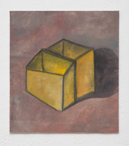 Ana Mazzei, Joker: box, 2023-2024, Oil and pastel on canvas, 34.4 x 31 cm