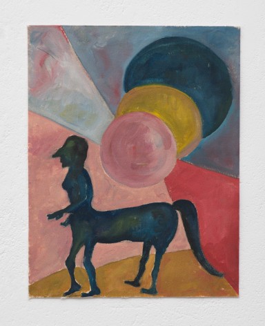 Ana Mazzei, Beings: lady horse, 2023-2024, Oil and pastel on canvas, 49.9 x 38.9 cm