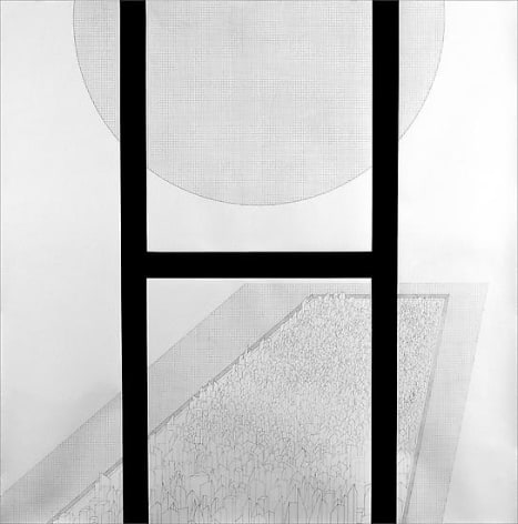 Seher Shah, Emergent Structures: Capital mass, 2011, Graphite and gouache on paper, 183 x 183 cm