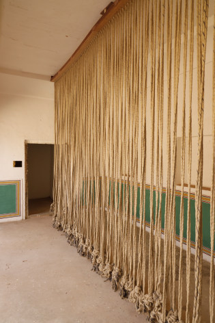 Afra Al Dhaheri, A line for the eye to wander part 1, 2025, Mixed media site-specific installations