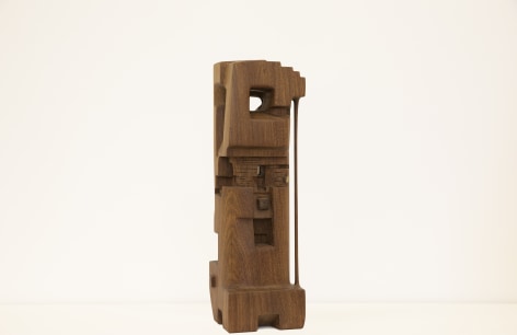 Chaouki Choukini, Montagne, 2014, Iroko, 64 x 19 x 19 cm