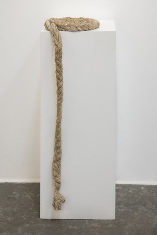 Afra Al Dhaheri, School Braid No.2, 2021, Cotton rope and resin, 30 x 94 cm