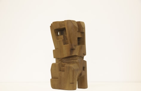 Chaouki Choukini, Tour, 2019, Iroko, 47 x 18 x 18 cm