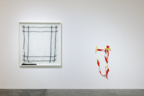 Bound: Textiles Between Loss and Repair, curated by Murtaza Vali, Installation view at Green Art Gallery, Dubai, 2024