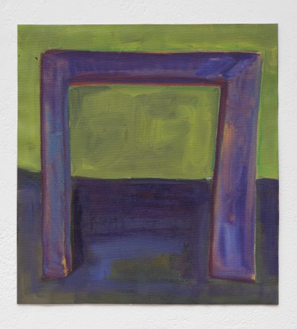 Ana Mazzei, Stage: purple arc, 2023-2024, Oil and pastel on canvas, 38 x 44.8 cm