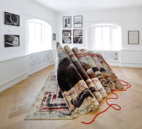Hera B&uuml;y&uuml;ktaşcıyan,&nbsp;Destroy your house, build up a boat, save life, 2015, Installation view at The Life of Things,&nbsp;Lentos&nbsp;Kunstmuseum Linz