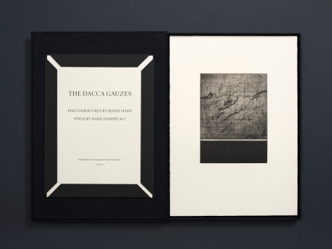 Seher Shah, The Dacca Gauzes, 2024, Portfolio of 12 Photogravures and 3 Letterpress prints