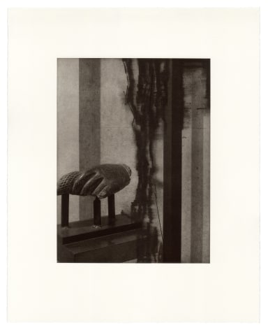 Seher Shah, Argument from Silence (hand with wreath), 2019, Polymer photogravures on Velin Arches paper