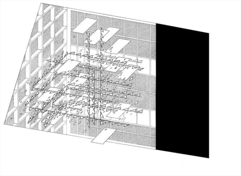 Seher Shah, Unit Object (planes), 2011, Graphite and gouache on paper, 76 x 56 cm