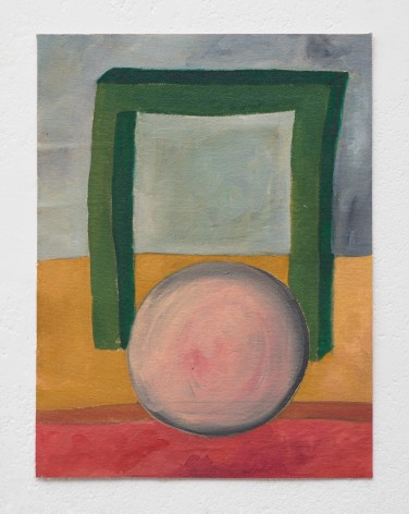 Ana Mazzei, Stage: big ball, 2023-2024, Oil and pastel on canvas, 42.8 x 32.4 cm