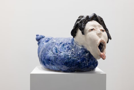 Dorsa Asadi, The vomiting lady, 2021, Ceramics, 65 x 40 x 40 cm