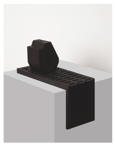 Seher Shah, Untitled&nbsp;(monolith), 2015, Cast iron, monolith: 29.4 x 15.9 x 12.5 cm
