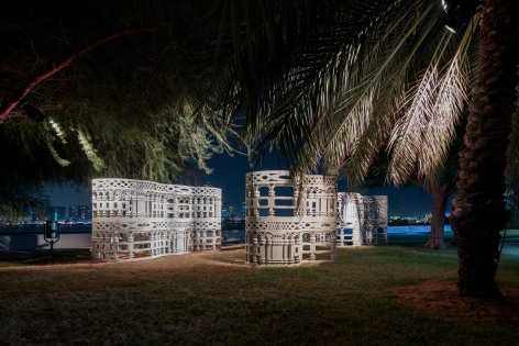 Asma Belhamar, Chasing the Dance of Alfay, 2023, Installation view Public Art Abu Dhabi, Abu Dhabi, UAE