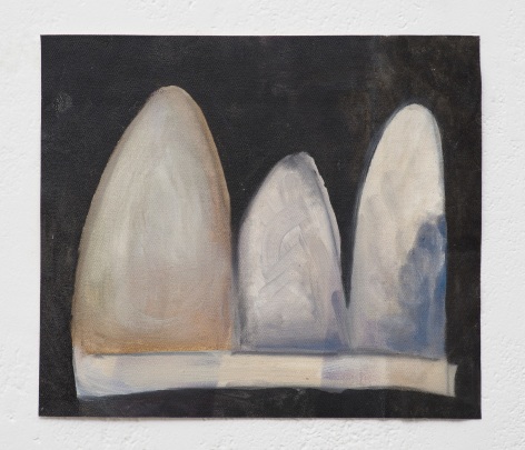 Ana Mazzei, Landscape: 3 trees, 2023-2024, Oil and pastel on canvas, 30.6 x 35.4 cm