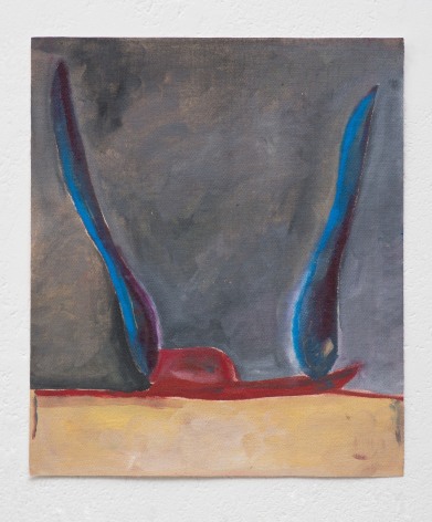 Ana Mazzei, Joker: antenna, 2023-2024, Oil and pastel on canvas, 42 x 35.3 cm