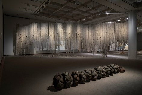 Afra Al Dhaheri,&nbsp;Fil Al Shaar (unravel the hair), 2020, Foregound:&nbsp;Split Ends, 2020