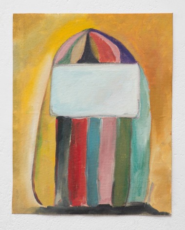 Ana Mazzei, Cage: screen, 2023-2024, Oil and pastel on canvas, 41 x 32.6 cm