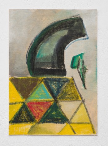 Ana Mazzei, Joker: comma, 2023-2024, Oil and pastel on canvas, 41.7 x 29.3 cm