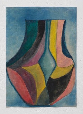 Ana Mazzei, Vase: fun, 2023-2024, Oil and pastel on canvas, 54.5 x 38.5 cm