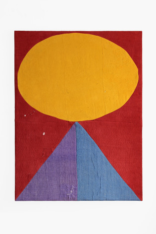 Sayan Chanda, Jomi 6, 2024, Unpicked vintage quilt, 120 x 90 cm