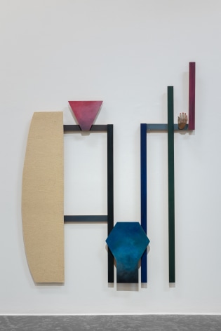 Ana Mazzei, Mind Maps III, 2021, Wood, plastic and felt, 198 x 160 x 18 cm