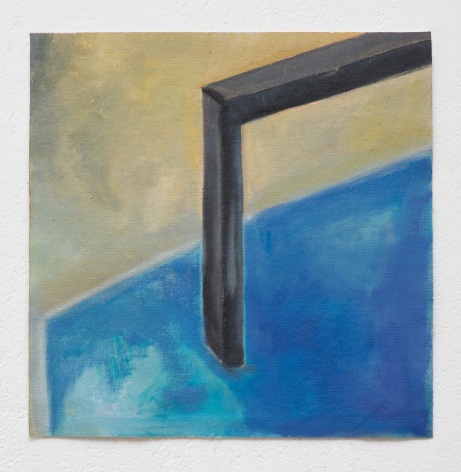 Ana Mazzei, Stage: corner, 2023-2024, Oil and pastel on canvas, 39.7 x 39.4 cm