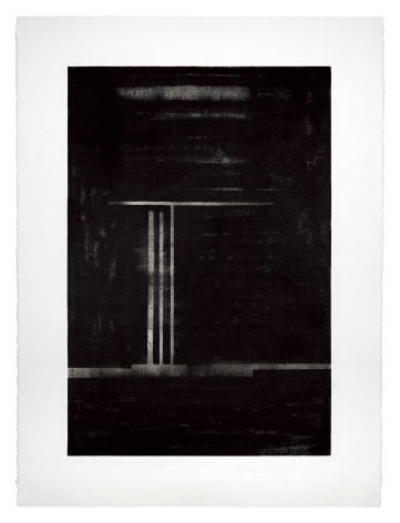 Seher Shah, Night, 2018, Oil on Stonehenge white rag paper, 55.9 x 76.2 cm