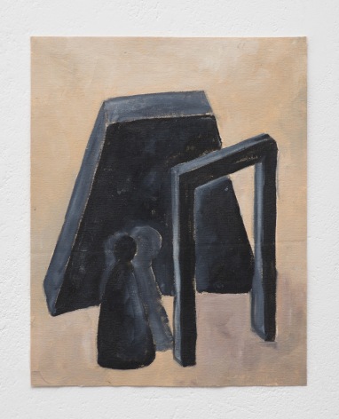 Ana Mazzei, Stage: shadow, 2023-2024, Oil and pastel on canvas, 50.2 x 39.7 cm