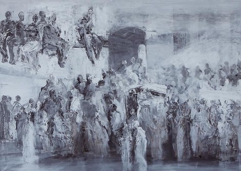 Ahmad Moualla, Untitled, 2011, Mixed media on canvas, 71.5 x 98 cm