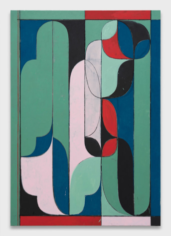 Kamrooz Aram, Arabesque Composition for Southern Light II, 2025, Oil, oil crayon and pencil on linen, 167.6 x 116.8 cm