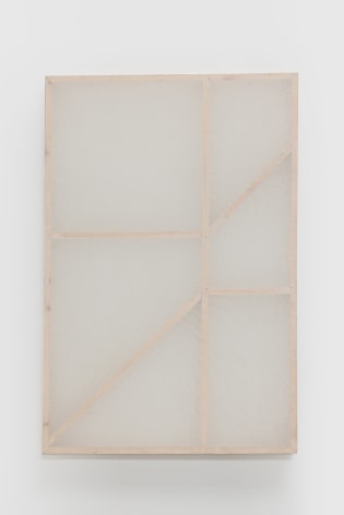 Afra Al Dhaheri, No. 15 (Spaces for improvisation), 2022, Cotton mesh on wood, 120 x 80 x 3.5 cm