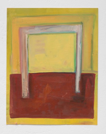 Ana Mazzei, Stage: white arc, 2023-2024, Oil and pastel on canvas, 61.1 x 47.6 cm