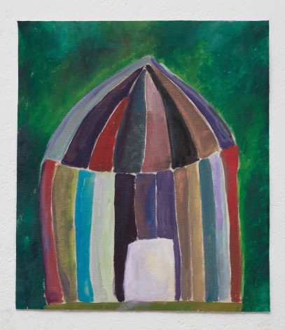 Ana Mazzei, Cage: dream, 2023-2024, Oil and pastel on canvas, 45.2 x 39.4 cm